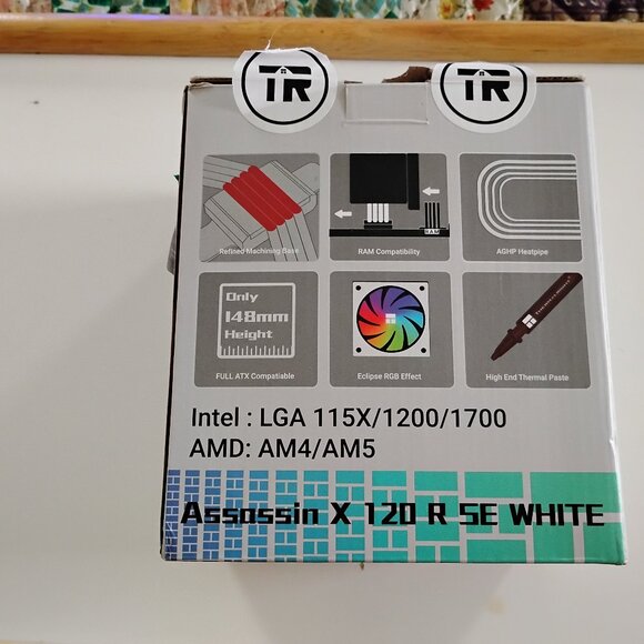 THERMALRIGHT ASSASSIN X 120 R SE WHITE CPU COOLER FAN KIT TL-C12CW-S NEW - Picture 4 of 7